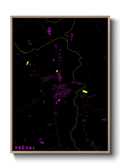 Une affiche de carte sur Préval