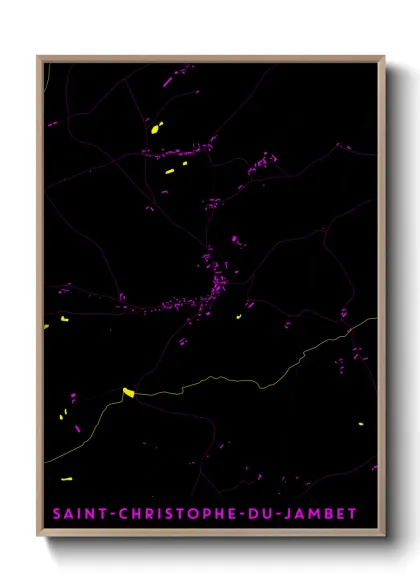 Une affiche de carte sur Saint-Christophe-du-Jambet
