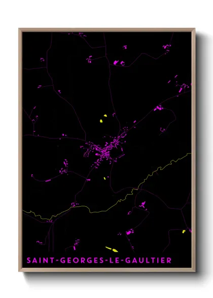 Une affiche de carte sur Saint-Georges-le-Gaultier