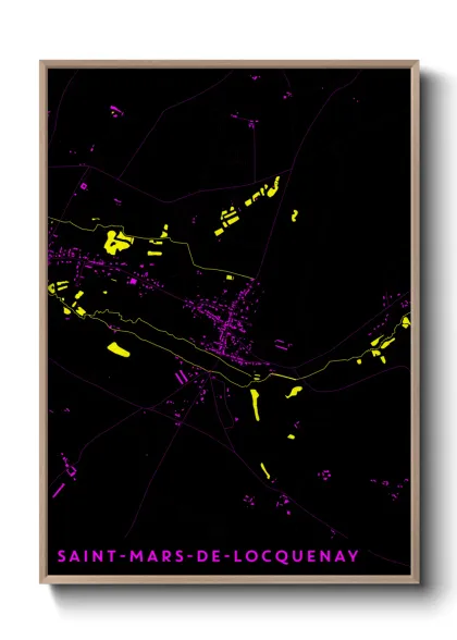 Une affiche de carte sur Saint-Mars-de-Locquenay