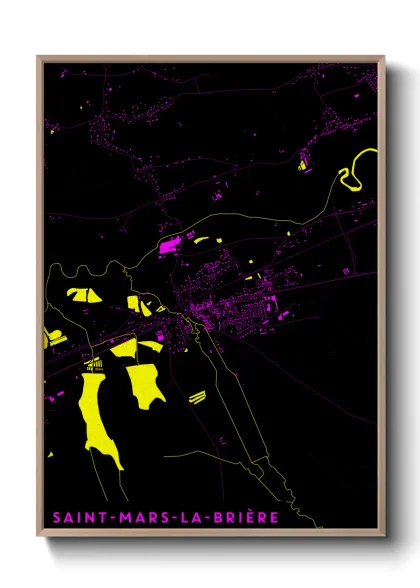 Une affiche de carte sur Saint-Mars-la-Brière