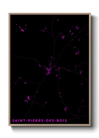 Une affiche de carte sur Saint-Pierre-des-Bois