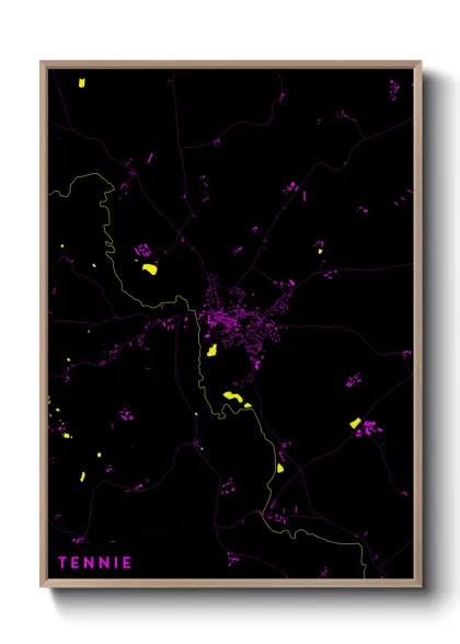 Une affiche de carte sur Tennie