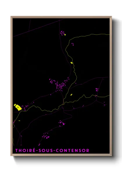 Une affiche de carte sur Thoiré-sous-Contensor