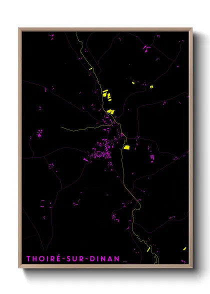 Une affiche de carte sur Thoiré-sur-Dinan