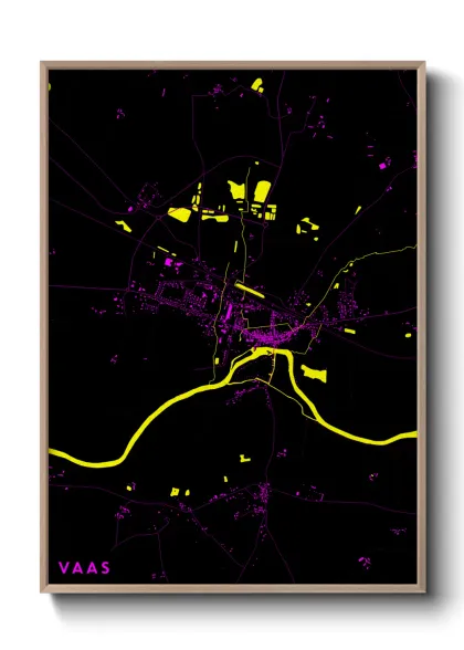 Une affiche de carte sur Vaas