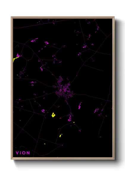 Une affiche de carte sur Vion