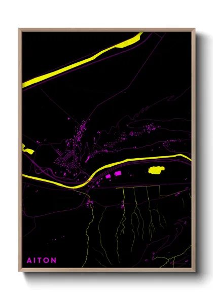 Une affiche de carte sur Aiton