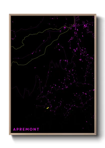 Une affiche de carte sur Apremont