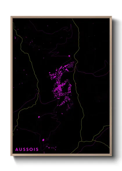 Une affiche de carte sur Aussois