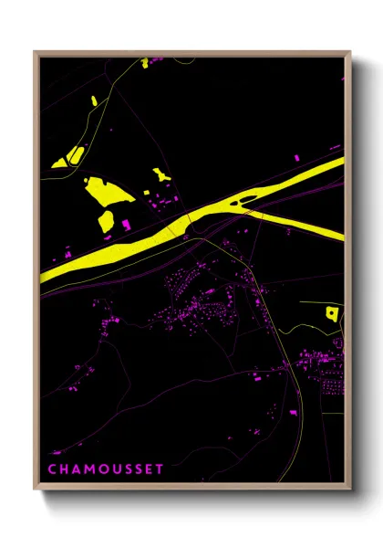 Une affiche de carte sur Chamousset