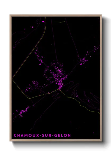 Une affiche de carte sur Chamoux-sur-Gelon
