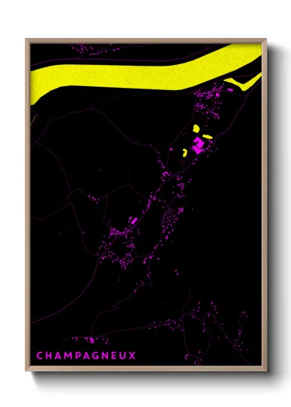 Une affiche de carte sur Champagneux