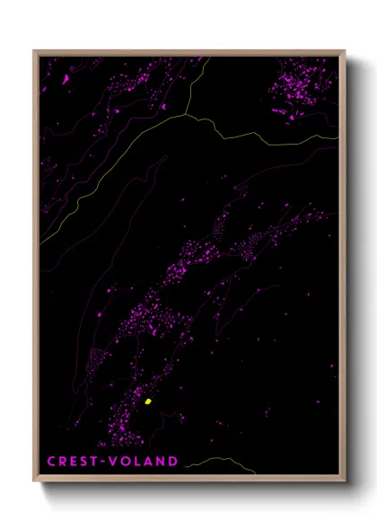 Une affiche de carte sur Crest-Voland