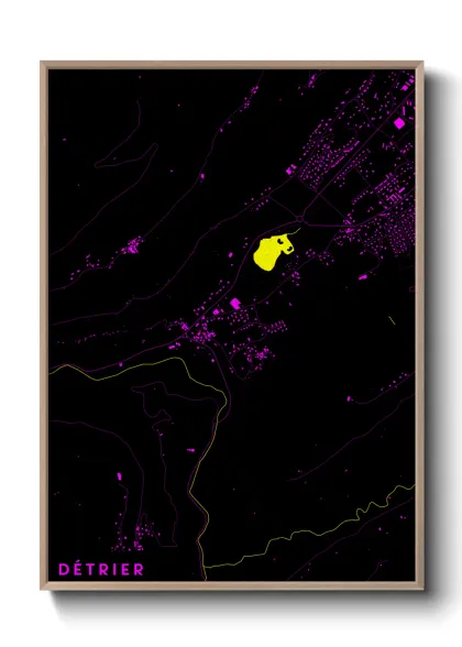 Une affiche de carte sur Détrier