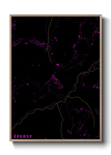 Une affiche de carte sur Épersy