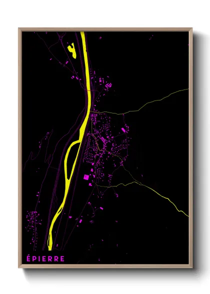 Une affiche de carte sur Épierre