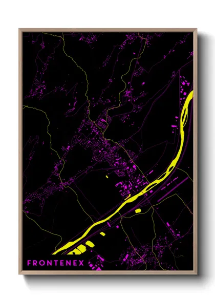 Une affiche de carte sur Frontenex