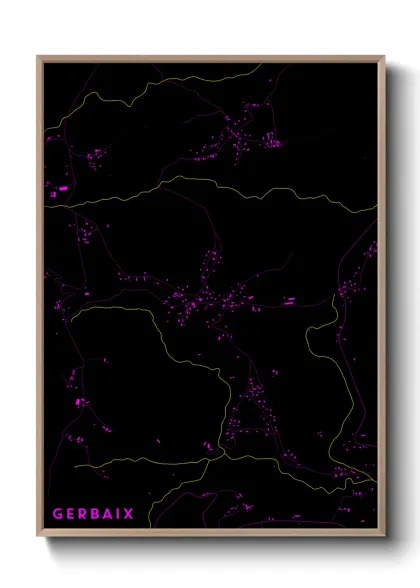 Une affiche de carte sur Gerbaix