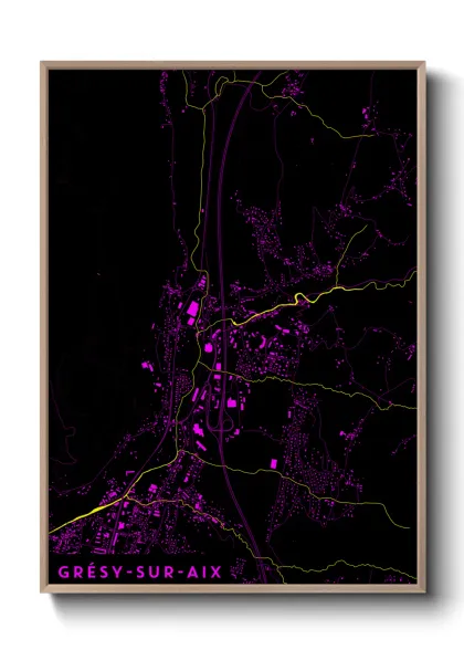 Une affiche de carte sur Grésy-sur-Aix