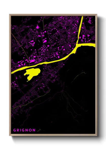 Une affiche de carte sur Grignon