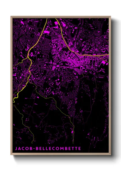 Une affiche de carte sur Jacob-Bellecombette