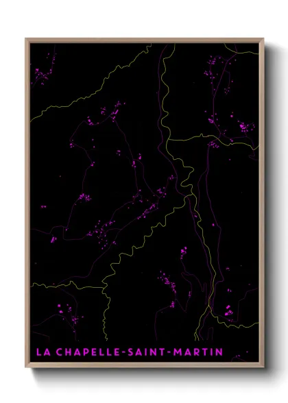 Une affiche de carte sur La Chapelle-Saint-Martin