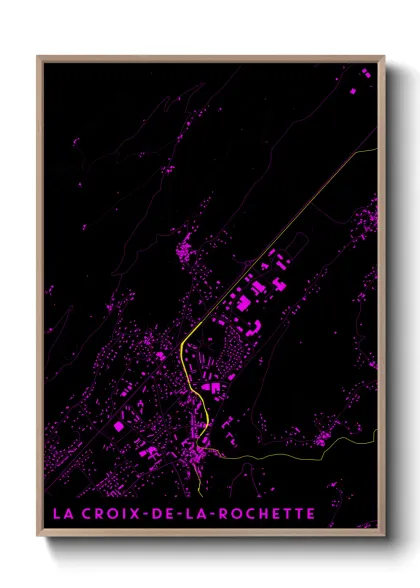 Une affiche de carte sur La Croix-de-la-Rochette