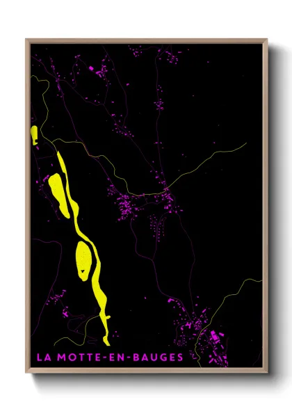 Une affiche de carte sur La Motte-en-Bauges