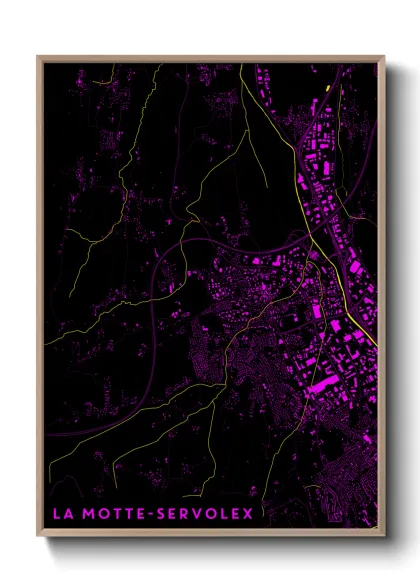 Une affiche de carte sur La Motte-Servolex