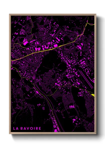 Une affiche de carte sur La Ravoire