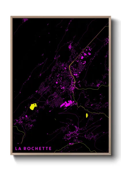 Une affiche de carte sur La Rochette
