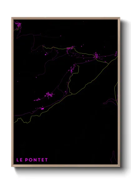 Une affiche de carte sur Le Pontet