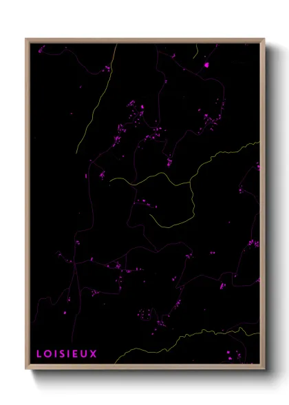Une affiche de carte sur Loisieux