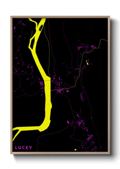 Une affiche de carte sur Lucey