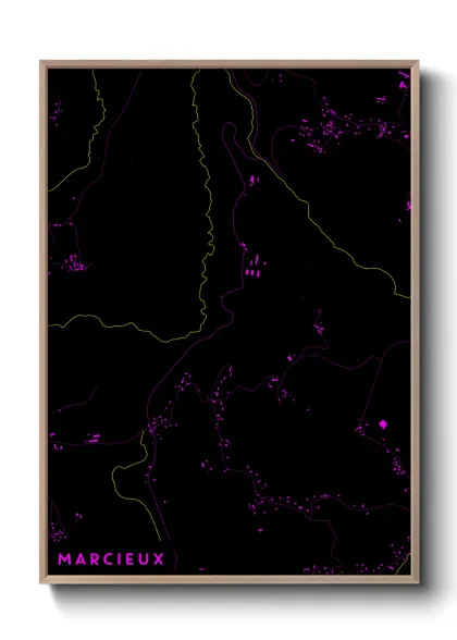 Une affiche de carte sur Marcieux