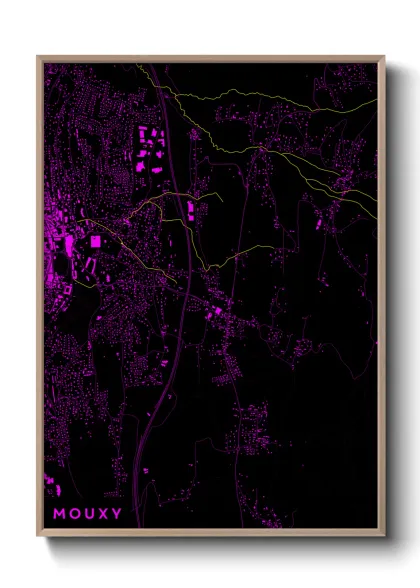 Une affiche de carte sur Mouxy