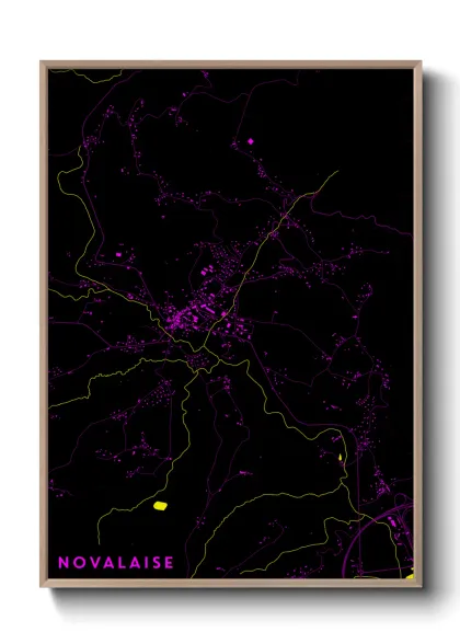 Une affiche de carte sur Novalaise