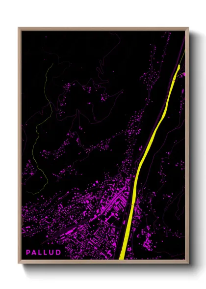 Une affiche de carte sur Pallud