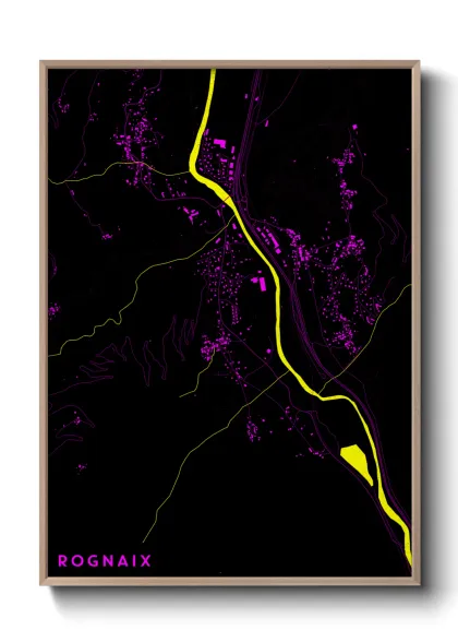 Une affiche de carte sur Rognaix