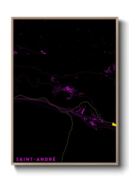 Une affiche de carte sur Saint-André
