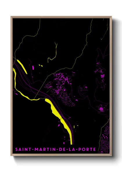 Une affiche de carte sur Saint-Martin-de-la-Porte