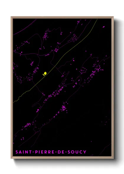 Une affiche de carte sur Saint-Pierre-de-Soucy