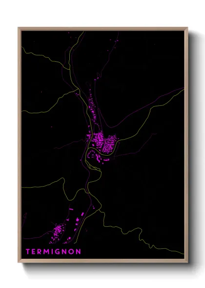Une affiche de carte sur Termignon