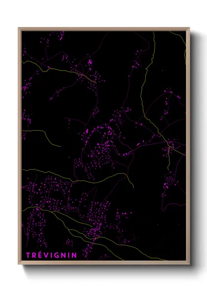 Une affiche de carte sur Trévignin