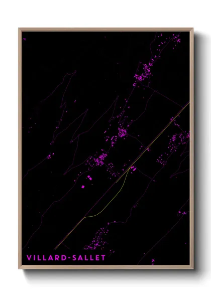 Une affiche de carte sur Villard-Sallet
