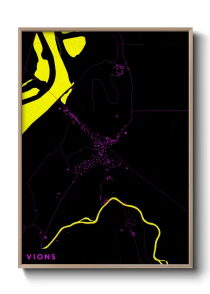 Une affiche de carte sur Vions