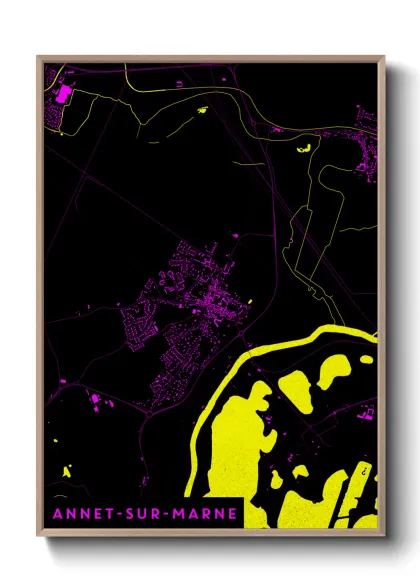 Une affiche de carte sur Annet-sur-Marne