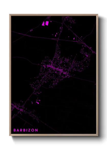 Une affiche de carte sur Barbizon