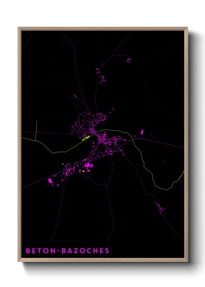 Une affiche de carte sur Beton-Bazoches